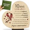 CONTRAXT Cadeau 10 ans de Mariage pour Couple Idée Originale pour 10ème Anniversaire de Mariage Homme & Femme Carte de Vœux Noces d'étain (10 Ans)