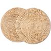 Encasa XO Tovagliette Rotonde Rattan, Sottopiatti 12
