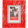 KASANOVA Cornice rosso graffiti con argento Miro Silver, per foto da 6x9 rosso