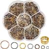 TOAOB THE ONE AND ONLY BABY TOAOB 1000pz Anellini per Bigiotteria 3mm a 10mm Anelli Aperti 7 Colori | Anellini in Metallo, per Portachiavi Collane Ciondoli Braccialetti Gioielli Fai Da Te