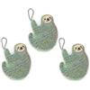 Kikkerland - Spugna glitterata per stoviglie Koala, gatto e bradipo - Scrub Sponge, Scratch Free (bradio)
