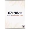 Dutch Frame Factory - Cornice 67x98 cm Champagne - Plastica | Vetro acrilico antiriflesso, Montaggio a parete, Adatta per foto, poster o puzzle, Made in Holland