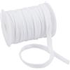 BENECREAT 27,34 Yards/25 m Bianco Flat Polycotton Cordoncini 12 mm Cordoncino di ricambio in policotone per accessori di abbigliamento, pantaloni sportivi pantaloni da jogging maglione