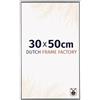 Dutch Frame Factory - Cornice 30x50 cm - Argento Lucente - Cornice per foto in Plastica con vetro plastico Antiriflesso - Cornice portafoto 30x50 cm - Easy