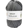 SUNLUX Fettuccia Grigio 200g, Filato Grigio per borse, Fettuccia Spessa 2,5cm x 60m