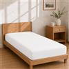 Homebliss Lenzuolo con Angoli Microfibra 90x190+25 - Sottolenzuolo Bianco