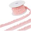 GORGECRAFT 10m Nastro in Pizzo Elastico 13mm Bordo Elastico Largo Nastro per Lingerie Rifinitura Motivo Floreale Fettuccia all'Uncinetto per Artigianato di Cucito Fai da Te Indumenti Confezioni Rosa