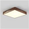 LONGDU Plafoniera Quadrata in Legno Color Noce Lampada da soffitto Moderna Vintage Plafoniera a LED da Incasso for Camera da Letto Ufficio Scale Hotel Soggiorno Cucina Corridoio (Color : A, Size : 3
