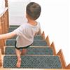 Arthome WALL DECOR Arthome Tappeti per Scale 15 Pezzi 20x76cm per Gradini Legno, Tappetini Antiscivolo Sicurezza per Animali Domestici, Anziani e Bambini, Adesivi Antiscivolo per Moquette (Grigio Goffrato)