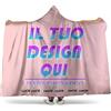 Generic Coperta personalizzata con foto donna Felpa Oversize il tuo con Foto Testo logo Personalizzate coperta indossabile vestaglia pile Morbido plaid regali personalizzati