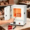 moupeaktain Forno Elettrico per Ceramica 2000W - Mini Forno a Muffola con Controllo Digitale Preciso ±1°C, Forno Compatto per Casa, per Metalli, Gioielli, Vetro, Argilla e Trattamenti Termici