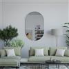 Alasta Specchio da Parete Senza Cornice arrotondato 50x80 cm, Ovale, Sospeso, Oggetto Decorativo Per Pareti, Perfetto per il bagno, il soggiorno, l'ingresso, la camera da letto, Mirror Wall