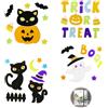CANIPHA 4 pezzi adesivi in gel spesso per bambini di Halloween, la finestra di Halloween si aggrappa adesivi per finestre di Halloween, Adesivi per finestre Decorazioni per finestre Easter Window Clings