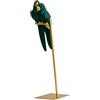 LOORGVEL pappagalli decorazione da tavolo verde pappagallo statuetta coppia supporto scrivania ornamento per casa e ufficio, idea regalo per San e Pasqua