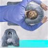 HoldOneLight Face Down Pillow per dormire, cuscino ergonomico in memory foam, adatto per chi dorme sul fianco e sulla schiena, supporto reversibile (grigio)