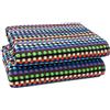 ZOLLNER set di 2 teli doccia, colorati misti, 70x140 cm, in 100% cotone