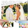 Rainsar Dipingere con i Numeri Adulti Personalizzato con Foto 50x50cm | Paint by Numbers, Kit Tela Personalizzata, con Telaio Opzionale, 24/36/48 Colori, Regalo Compleanno, Decorazione Casa