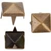 Hztyyier 400 set di borchie a punta quadrata a ganasce, rivetti a punta in pelle fai-da-te borchie a punta quadrata rivetti borsa abbigliamento in pelle scarpe rivetto(5mm-Bronzo)