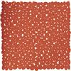 MSV - Tappetino doccia Pebble - PVC 100% senza ftalati - 53 x 53 cm - Terracotta - Superficie antiscivolo per sicurezza e comfort - Design rispettoso della salute