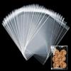 Lytonix 300 Pcs Sacchetti Trasparenti per Confetti, 12x21+3cm Bustine di Cellophane | Trasparenti Autoadesivi, Sacchetti Plastica Confetti, Bustine Piccole Adesive per Caramelle, Biscotti, Gioielli