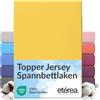 etérea Himmlische Qualität etérea Jersey Topper lenzuolo con angoli 90x200-100x200 cm Giallo Epaisseur 5-10 cm - 100% Cotone - Oekotex materasso Letto copripiumino - lenzuola 90x200cm - 100x200cm Yellow