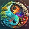 DPHERO Yin e Yang - Kit di pittura con diamanti per adulti e principianti, 5D Tai Chi Diamond Painting Set fai da te, pietre rotonde naturali con diamanti per decorazioni per la casa, 30 x 30 cm