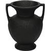 Gissed Vaso decorativo in stile anfora classico nero - Vaso con manici, 16 x 14,5 x 20,5 cm, decorazione vintage per casa e ufficio