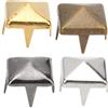 Hztyyier 400 set di borchie a punta quadrata a ganasce, rivetti a punta in pelle fai-da-te borchie a punta quadrata rivetti borsa abbigliamento in pelle scarpe rivetto(6mm-Marrone)