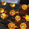 Sunshine smile Catena luminosa a forma di zucca, 2 m, 20 LED, decorazione per interni, zucche, autunno e autunno, mini catena luminosa per interni di Halloween, decorazione autunnale, Halloween, giorno del