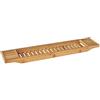 SoBuy® Ripiano per vasca da bagno in bambù,Scaffale da bagno, Set di accessori per il bagno, FRG212-N(L80*L15*A4cm),IT