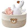 Generico Basket Di Corda | Cestini Tessuti A Corda Naturale Morbida Per Lo Stoccaggio - Bestrino Decorativo Per Bidoni 'organizzatore Di Cotone Per Il Compleanno Per Baby Shower Raffle Fundraiser Holiday