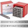 PH PandaHall 36 Pezzi Timbri Alfabeto Timbri Lettere A-Z e Numero 0-9 Timbri Set in Ferro Nero, 63x8mm, Lettera e Numero: 6mm