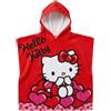 Clondo Poncho Mare Bambina con Cappuccio 50x100 cm Per Hello KItty Fan - Asciugamano Accappatoio Microfibra ad Asciugatura Rapida per Piscina, Spiaggia e Bagno - 2-6 Anni Neonati e Bimbi