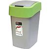 Curver 02171 pc-P80 - 00 Pattumiera Flip B, 25 l, Argento/Verde