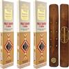 AROMASENSES | Pack 3 Inciensos Mystic Spirits Palo Santo con Copal | 3 Cajetillas de 8 Varillas + 1 Tablilla de Madera | Sahumerio Artesanal | Esotérico | Purificación