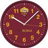 PRESTIGE & DELUXE Orologio da parete Roma Tifosi giallorossi - d = 30cm ABS tondo + omaggio portachiave calcio in metallo
