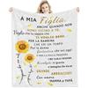 ZQYMM Coperta Personalizzata per Figlia - Regalo Speciale da Papà e Mamma - Plaid in Pile Con Incoraggiamento Positivo - Idea per Compleanno
