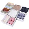 ORLISA Organizer per cassetti per armadio PAX, 100 x 58 cm, vestibilità perfetta con base stabile, pieghevole, lavabile e robusto, set da 8 pezzi, colore bianco