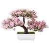 Verve Jelly Cedro artificiale Bonsai, pianta in vaso di pino simulazione, fiori artificiali finti rosa piante in vaso ornamentali, decorazione creativa per bonsai