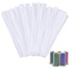 GORGECRAFT 100 Pezzo di Filo da Cucito Pennello Cosmetico Reti Protettive Salva Bobina per Diverse Dimensioni di Macchine da Cucito Quilting Avvolgitrici e Ricami Bianco 19.5x2 cm.