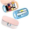 Skyzone Kit da cucito per adulti, scatola da cucito portatile con accessori da cucito, ago e filo, set di attrezzi da cucito per casa e viaggio (rosa)
