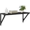 vidaXL Scaffali da Parete 2 pz Rovere Nero 60 x 25 x 25,5 cm
