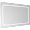 vidaXL Specchio da Bagno con Luci LED 50x80 cm
