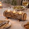 Homezone Rustico Ornamentale Tronchi Portacandele Portacandele Tea Light Tavolo Centrotavola Decorazione Casa Ornamentale Candela Campata Tavolo Impostazioni & Regali