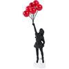QZVANLON Statua di ragazza con palloncini volanti, sculture d'arte moderna per la decorazione domestica, scultura in resina ornamento artigianale, statuette da collezione decorazione per soggiorno