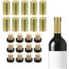 QUARKZMAN 100Pz Capsule Termoretraibili PVC 12Pz Tappi a T a Scomparsa Bottiglie Vino, Sigillante Bottiglie Vino con Linguette Staccabili per Vetro, Cantine Casa, 30x60mm, Giallo