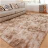 Treer Tappeto Salotto Moderno 200x230 Pelo Lungo, Tappeto Peloso Soggiorno Antiscivolo Tappeti Pelosi Camera da Letto Morbido e Soffice per Decorazione per la Casa (140 * 200cm,Cachi)