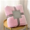 Chickwin Tinta Unita Plaid di Flanella Plaid in Pile Coperte Calda Plaid in Pile di Flanella Microfibra Morbida Coperte Trapunta per Divano Singolo Matrimoniale (120x200cm,Rosa Chiaro)
