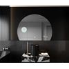 A ARTFORMA Specchio a LED Mezza Luna Moderno - Illuminazione Elegante per Bagno 120x90 cm | su Misura | moderno specchi con illuminazione, retroilluminato | OKRHC221