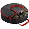 URPIZY Borsa decorativa natalizia, impermeabile, antipolvere, pieghevole, per alberi di Natale, ghirlande e articoli per la casa, 76 cm o 60 cm (60 x 18 cm, nero)